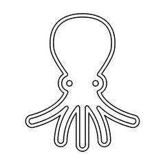 Octopus icon in line style