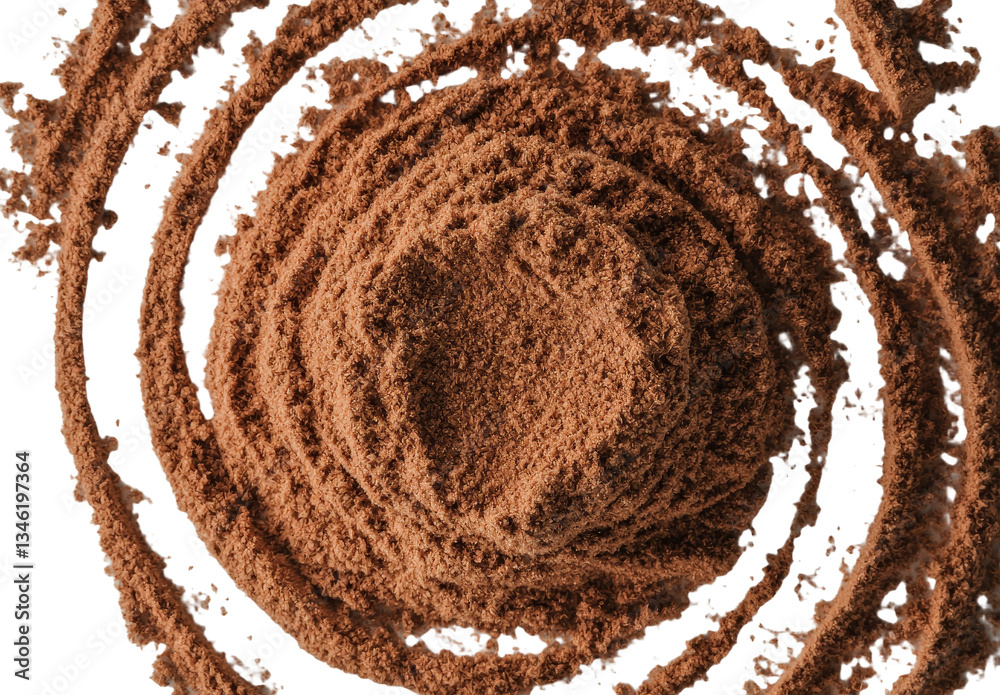 Aufkleber coconut palm sugar is shown isolated on a white background along with its texture