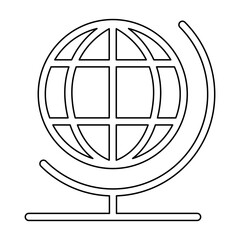 Obraz premium Globe icon in line style