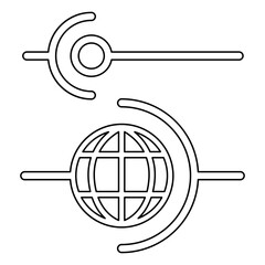 Internet icon in line style