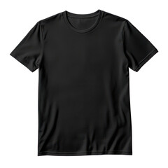 Plain Black T-Shirt Mockup for Apparel Design and Branding Projects Featuring Short Sleeves and Classic Fit