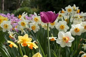 Obraz premium Serene Springtime White Blossoms Close-Up in Soft Sunset Light