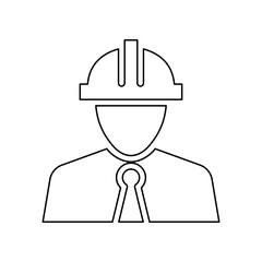 Contractor icon in line style