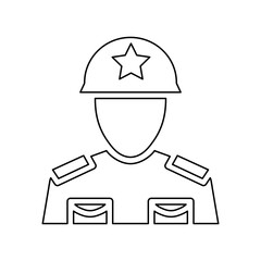 Military icon in line style