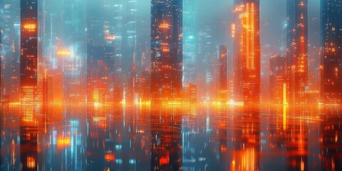 Naklejka premium Futuristic Logistics Warehouse with Advanced Technology and Smart Automation for Efficient Inventory Management and Distribution Systems