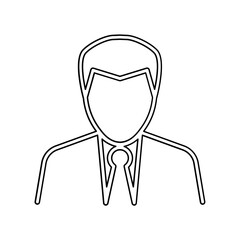 Businessman icon in line style