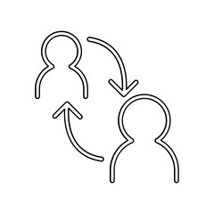 Communication icon in line style