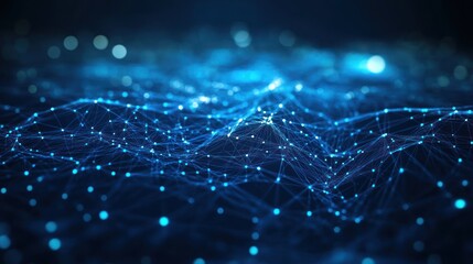 Obraz premium Abstract digital network background, data flow, technology, futuristic