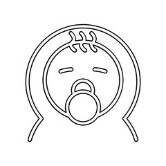 Baby icon in line style