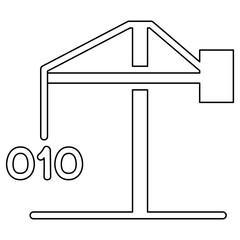 Data mining icon in line style