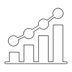 Data analysis icon in line style