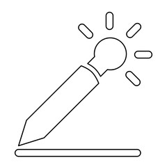Idea icon in line style