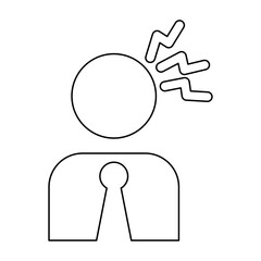 Headache icon in line style