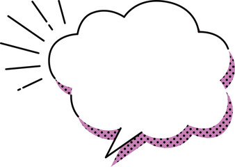 ポップな吹き出しのデザイン素材