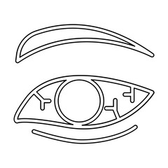 Eyestrain icon in line style 