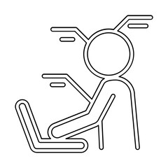 Ergonomic icon in line style