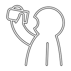 Drinking icon in line style