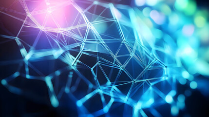 Obraz premium A modern illustration of an abstract technology background with a plexus mesh pattern.