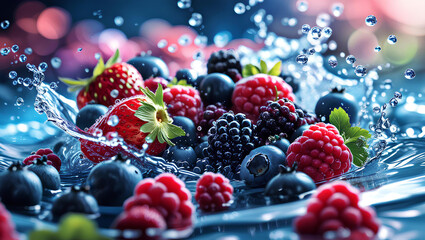 Refreshing Berry Splash &ndash; A Burst of Freshness, General AI