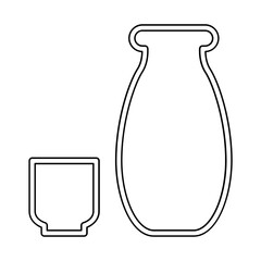 Sake icon in line style