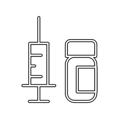 Vaccine icon in line style