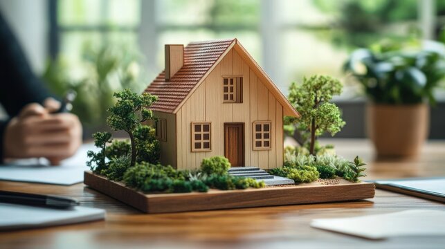 Real Estate Negotiation for Home Purchase Realtor Signs Mortgage Agreement for Young Client Dream Home Ownership
