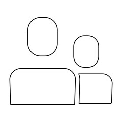 People icon in line style