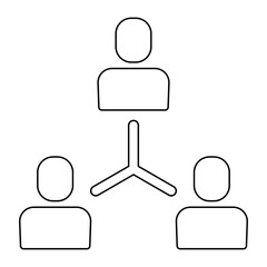 Organization chart icon in line style