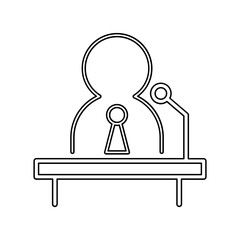 Seminar icon in line style