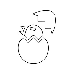 Chick icon in line style