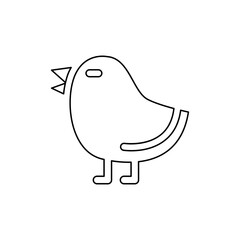 Chick icon in line style