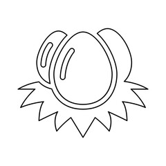 Eggs icon in line style