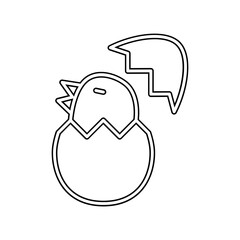 Chick icon in line style