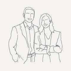 Diverse business people, aesthetic illustration design element vector