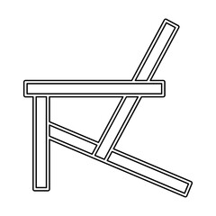 Bamboo chair icon in line style