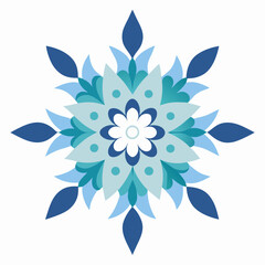 Winter flower pattern design