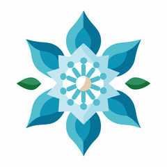 Winter flower pattern design