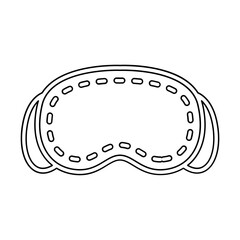 Sleep mask icon in line style
