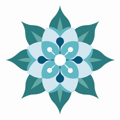 Winter flower pattern design