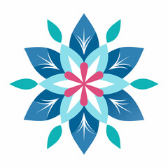 Winter flower pattern design