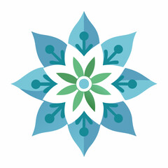 Winter flower pattern design