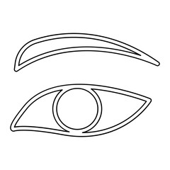 Eye icon in line style