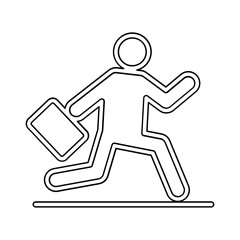 Businessman icon in line style