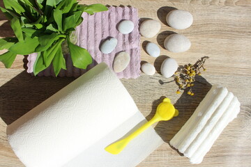 still life with book and flowers