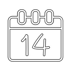 Valentine's day icon in line style