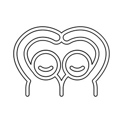 Couple icon in line style