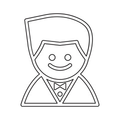 Groom icon in line style