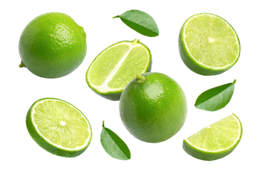 limes isolated on white