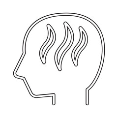 Headache icon in line style