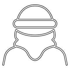 Terrorist icon in line style